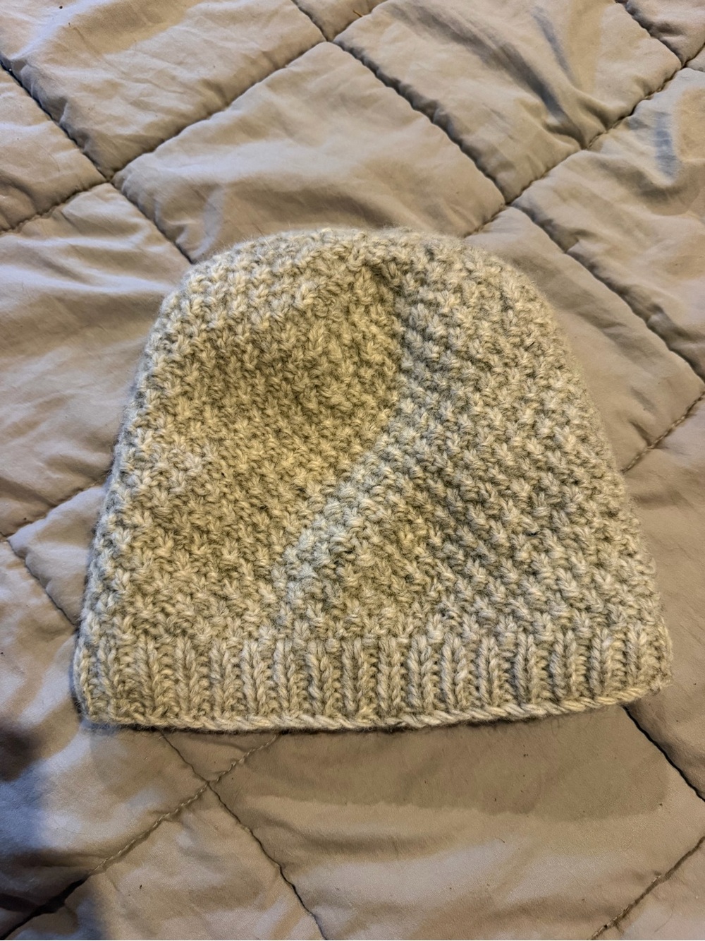 Soft Knit Beanie Hat in Cream